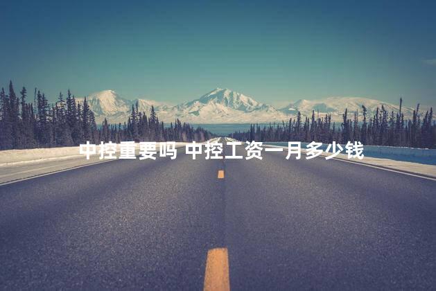 中控重要吗 中控工资一月多少钱